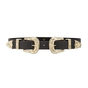 B-Low the Belt Bri Bri waist belt in black and gold, size Small